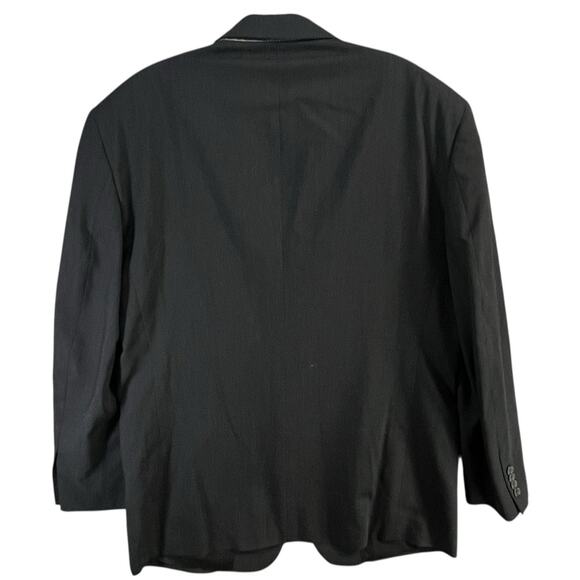 Pronto Uomo Suit Jacket Mens 42L Black Wool Sport Coat Blazer Business Classic - Picture 5 of 16